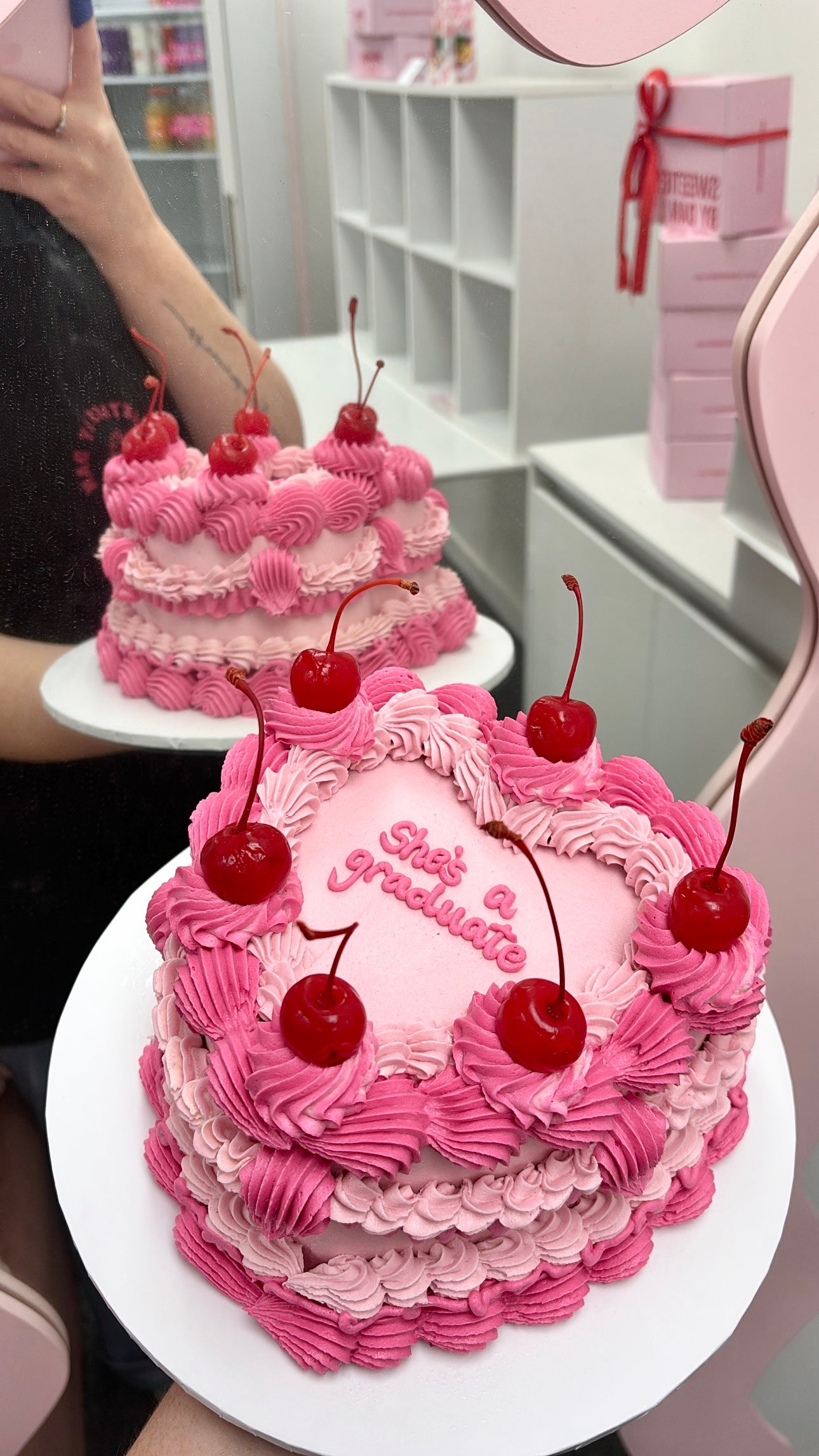 Maximum Frilly Heart with cherries!