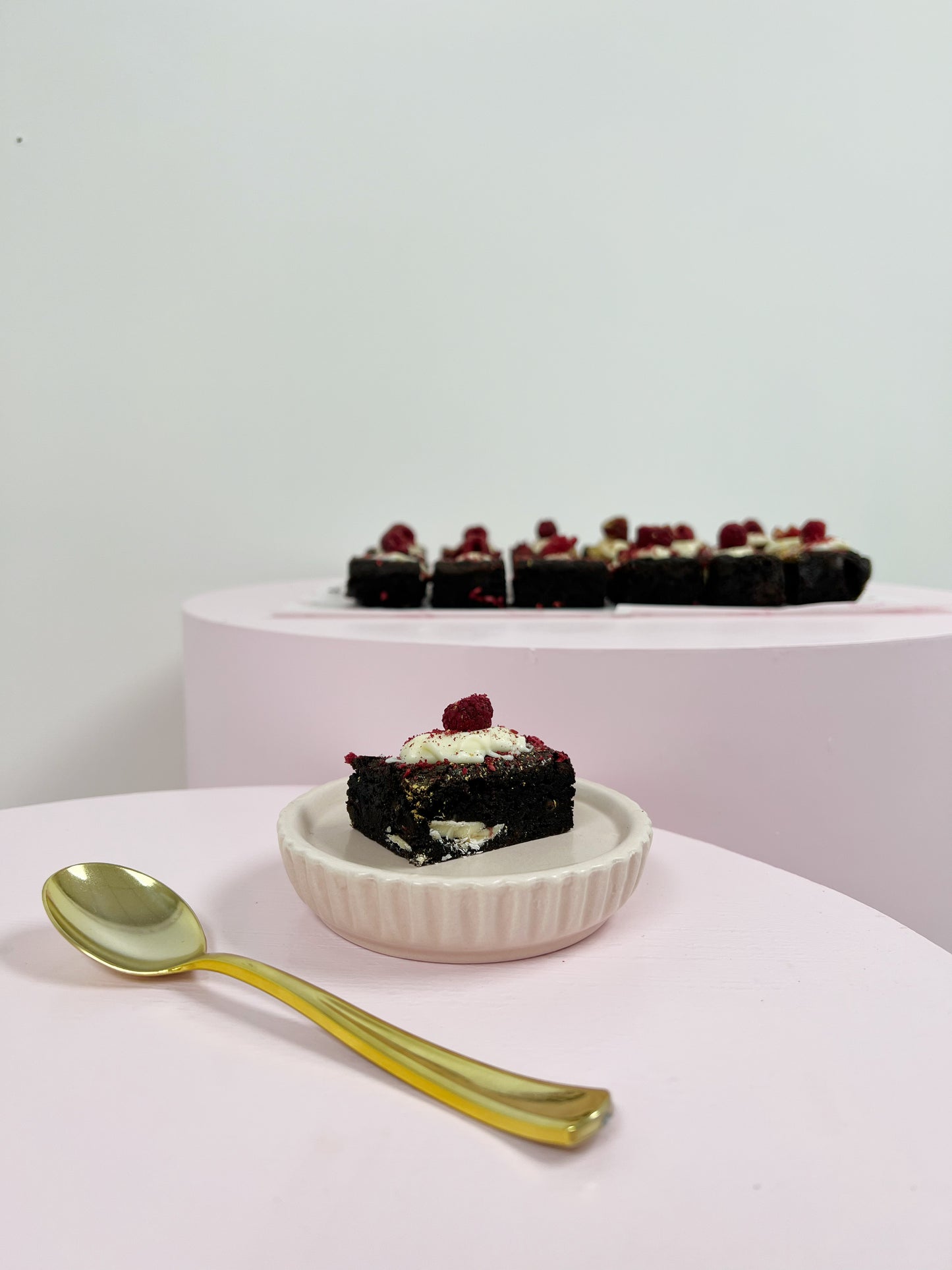 Full Slab Brownie - White Choc Raspberry