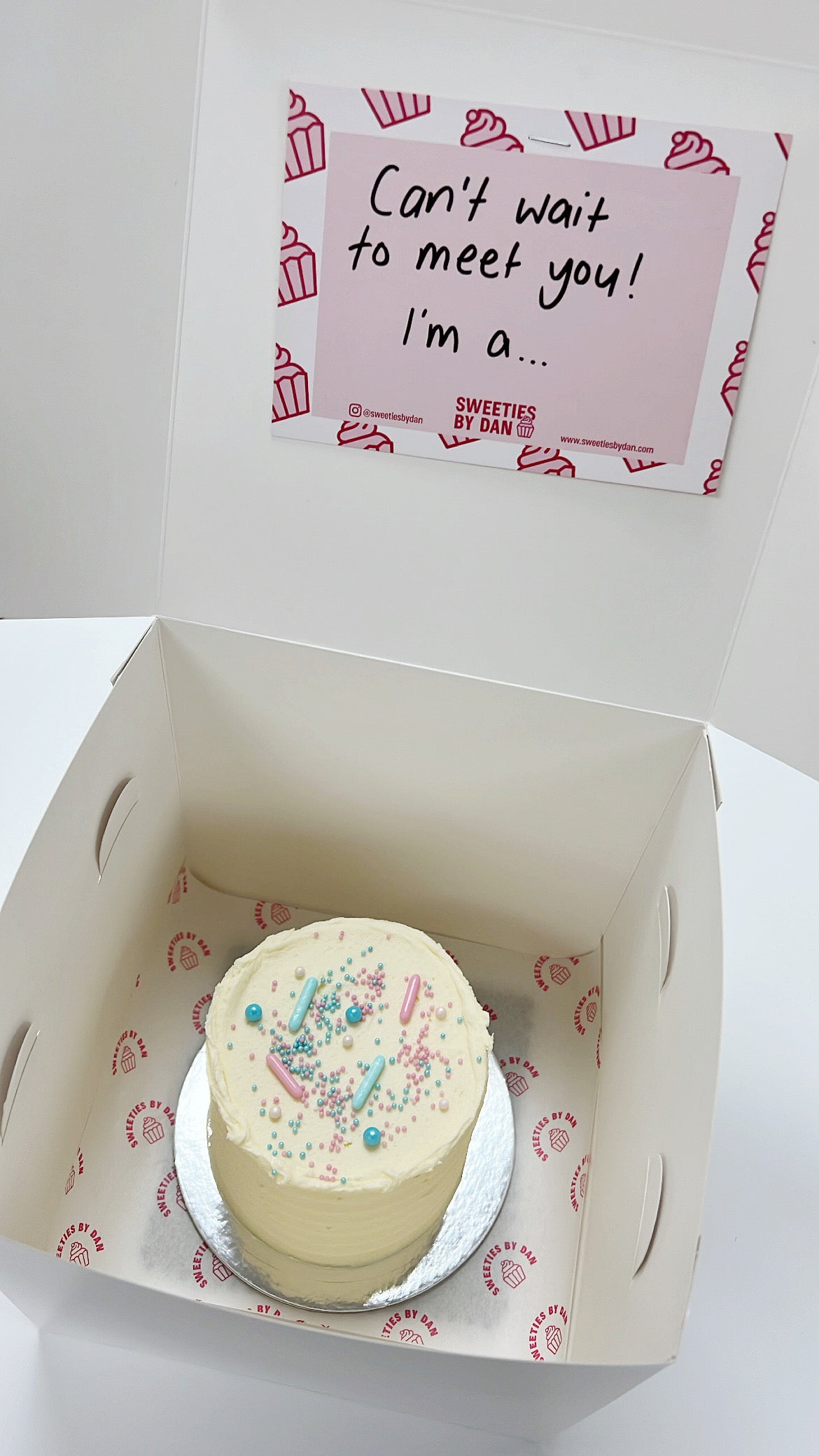 MINI Gender Reveal Cake