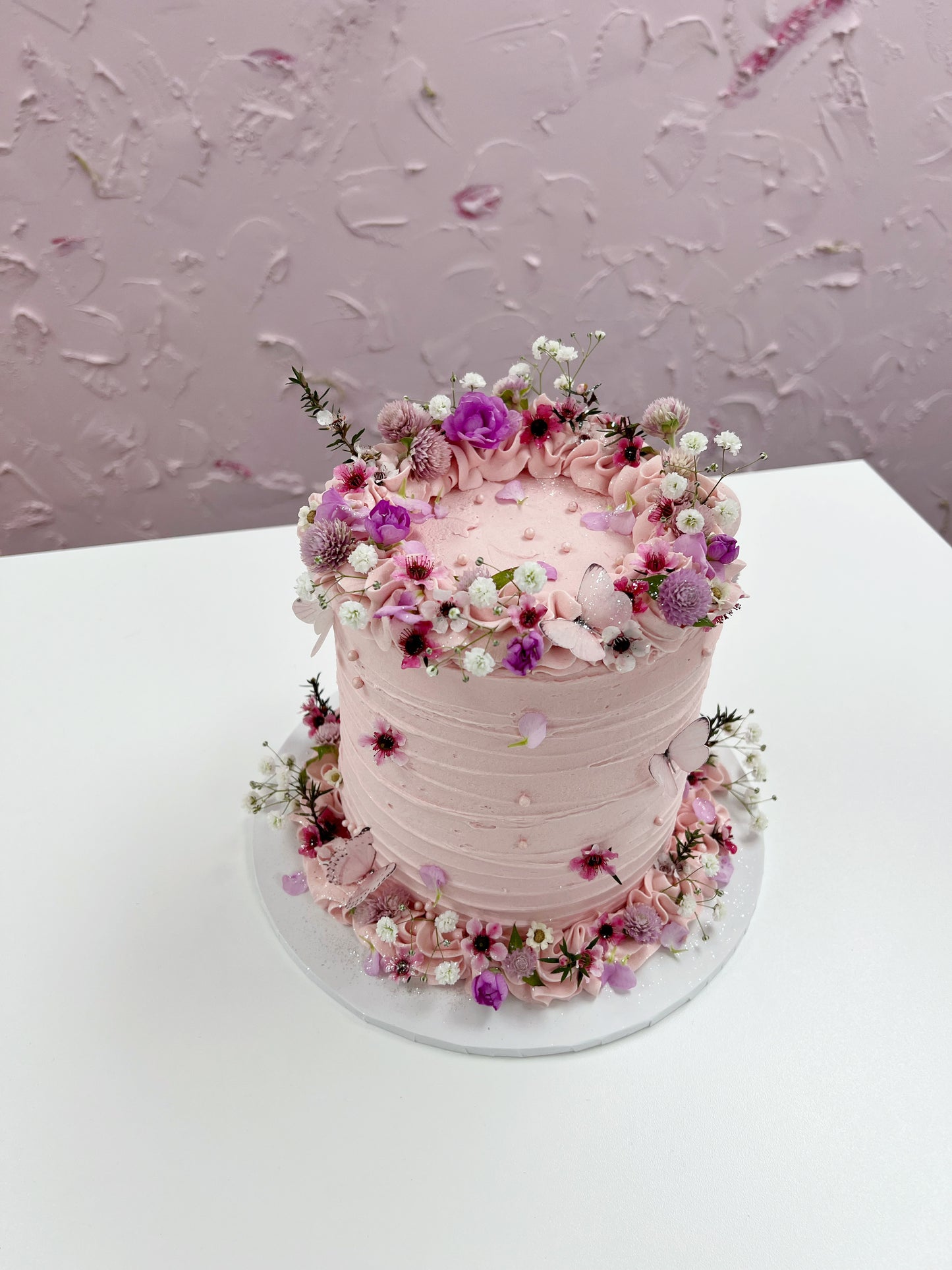 ROUND Dainty Fairy Floral Cake