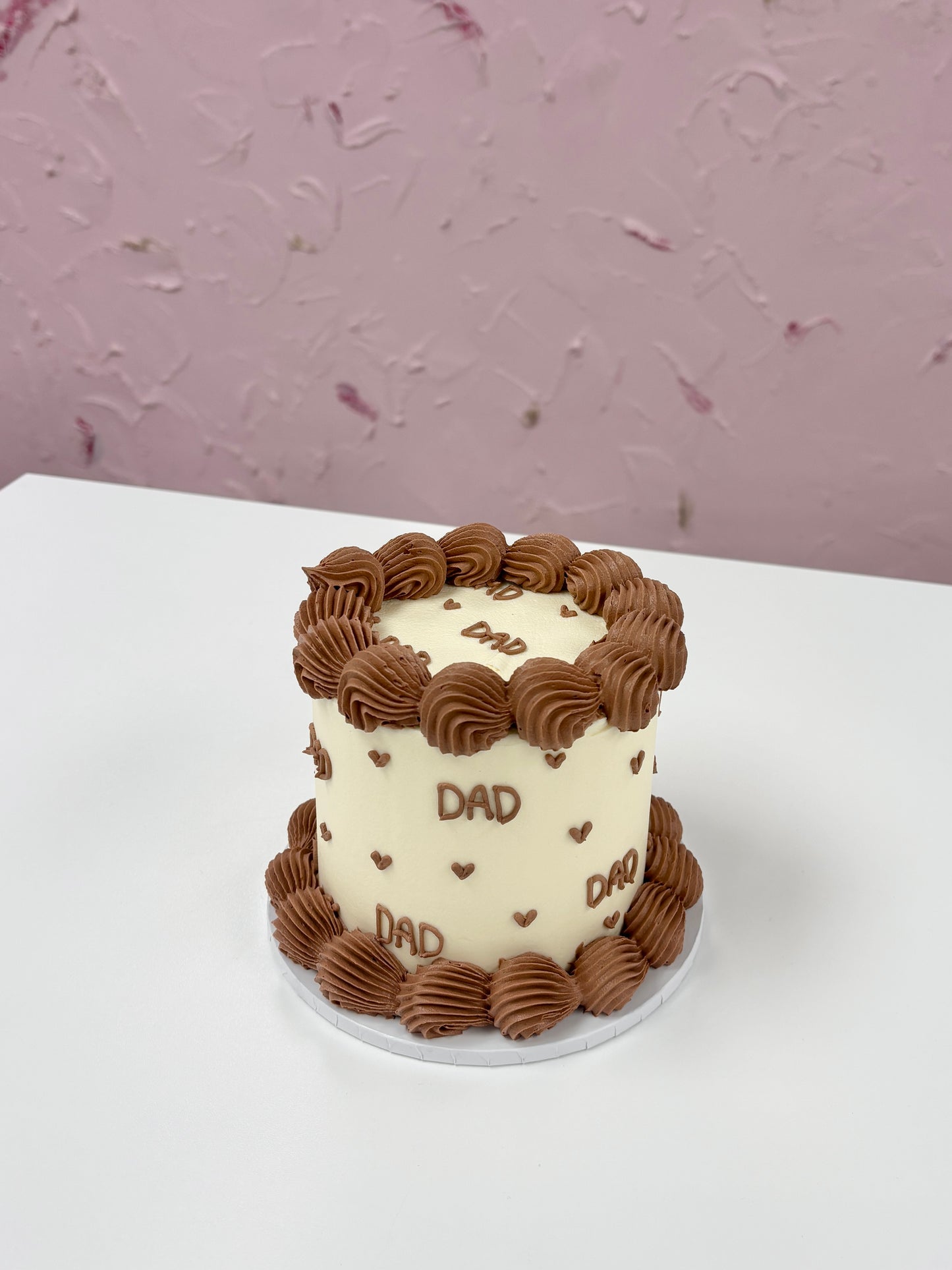 Mini Heart Cake (can remove DAD text)