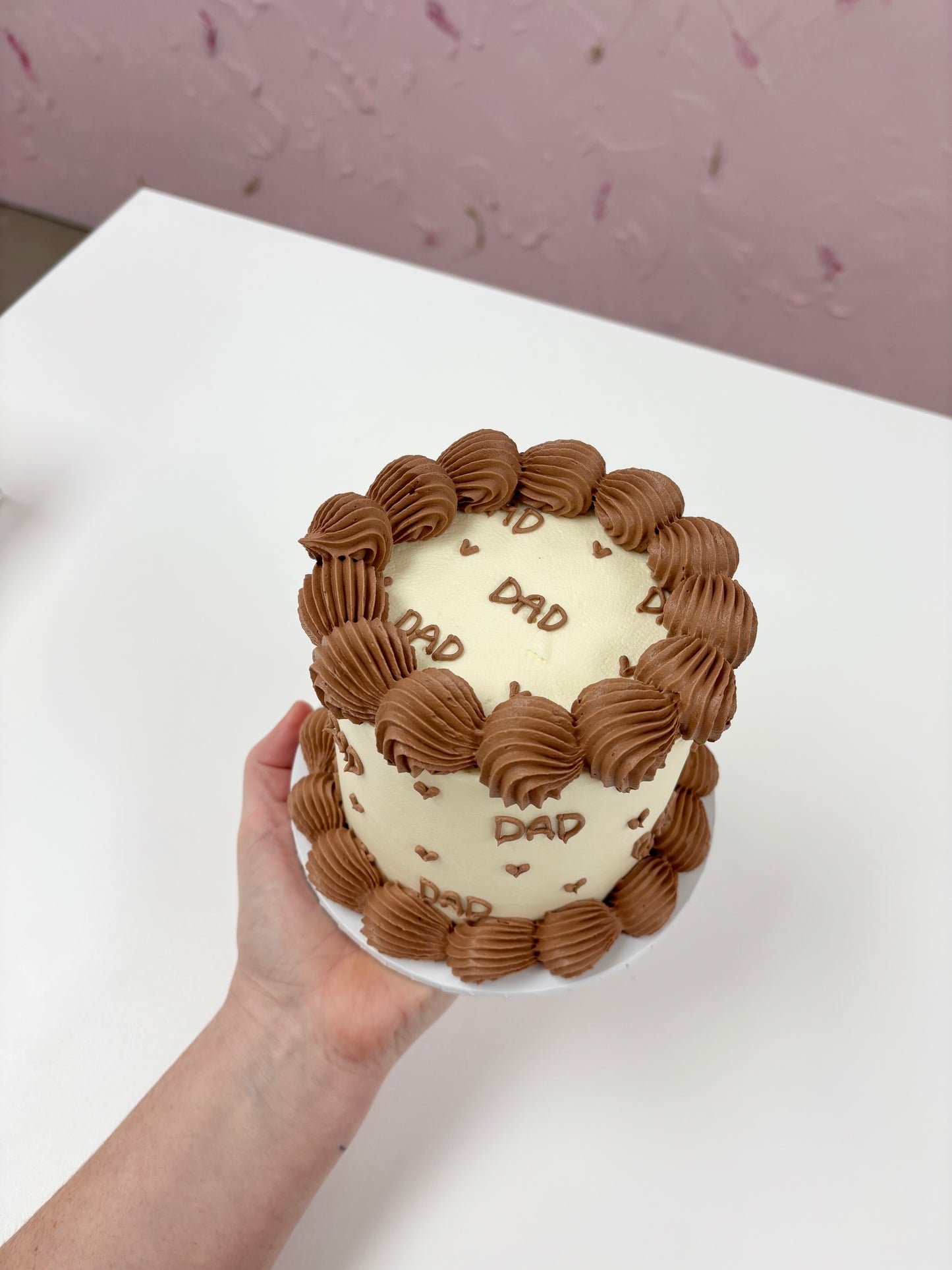 Mini Heart Cake (can remove DAD text)