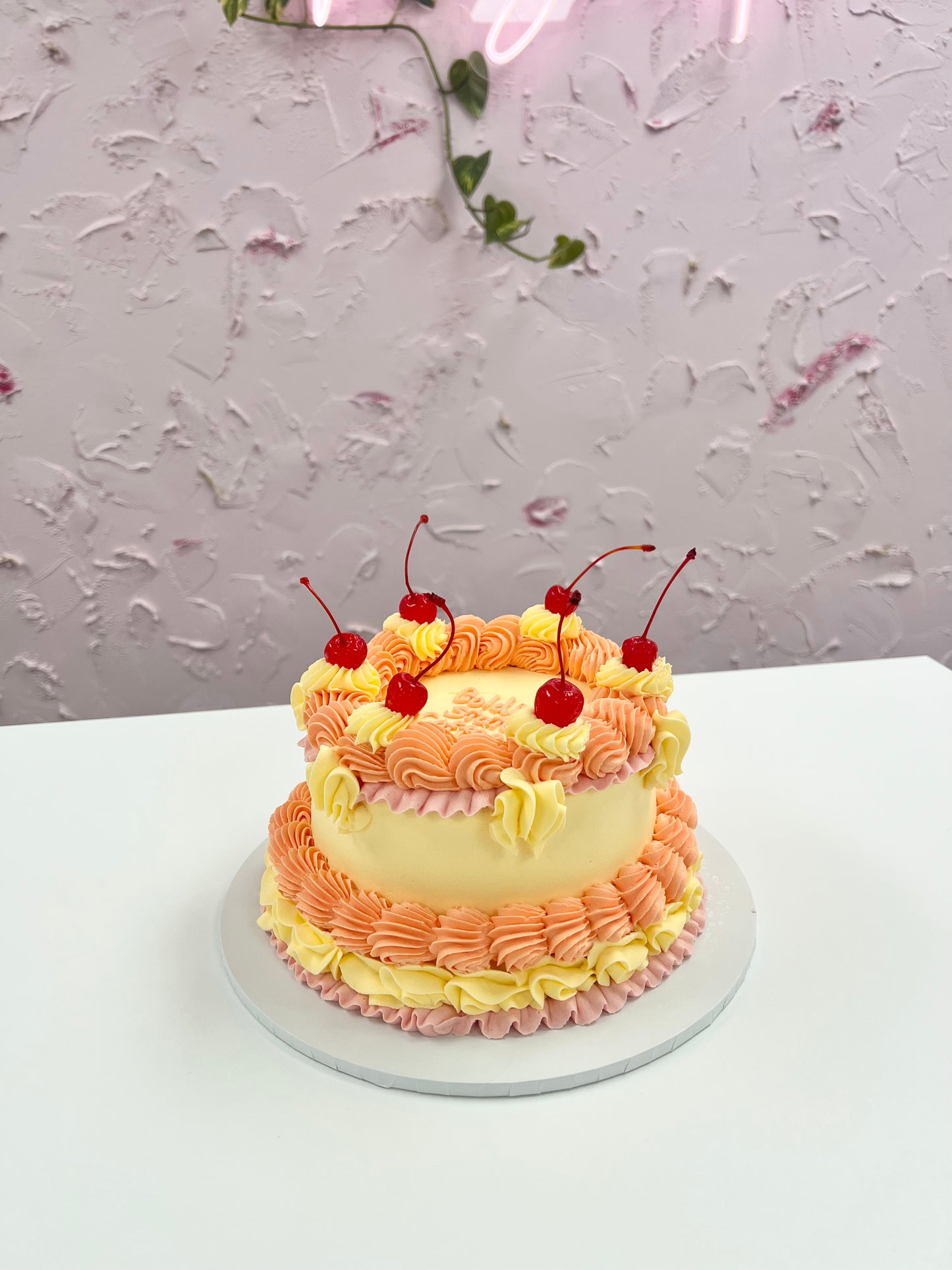 Maximum Frilly Round with cherries!