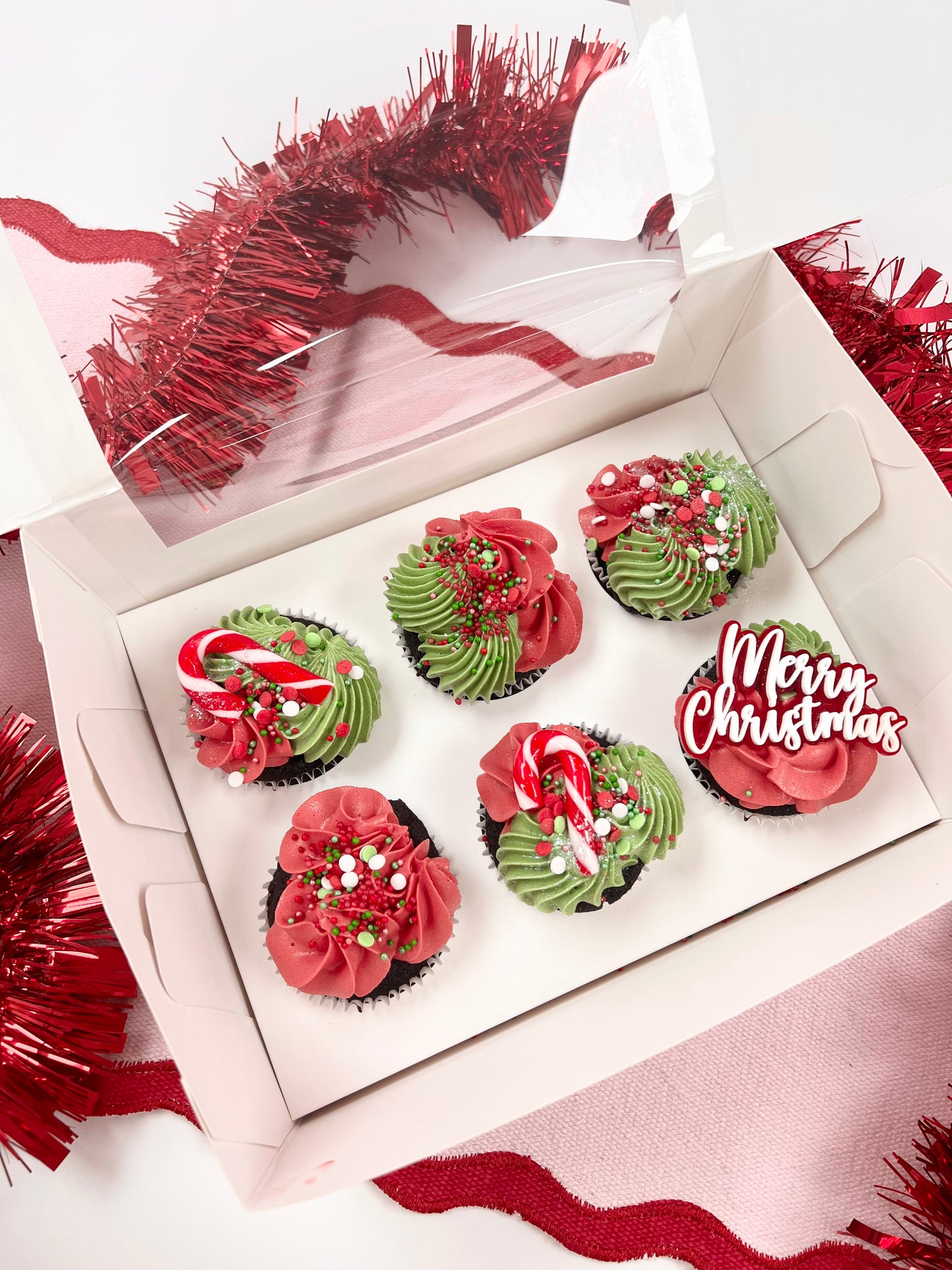 Red & Green Cupcakes