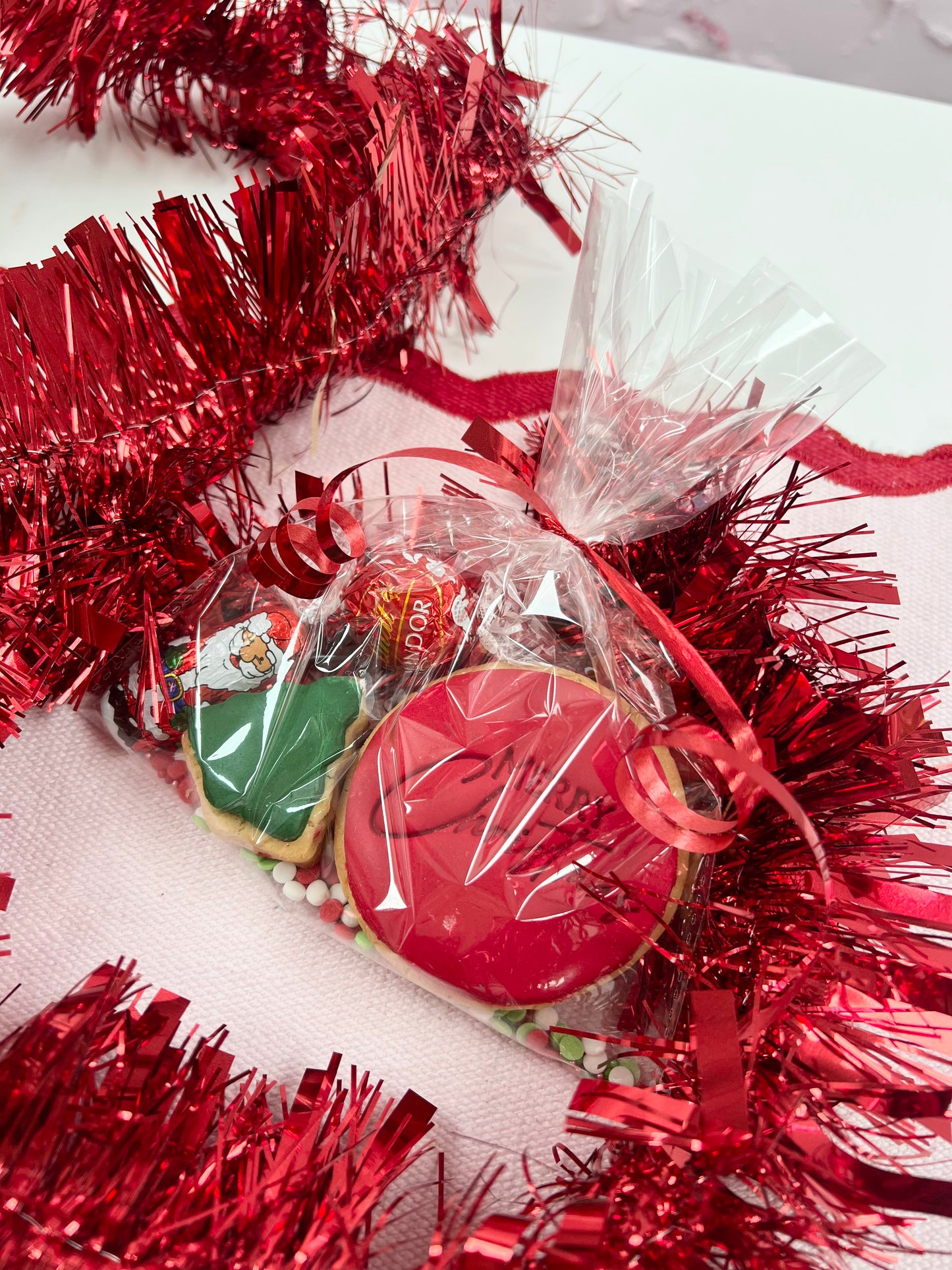 Funfetti Sugar Cookie Gift Baggie - Red & Green