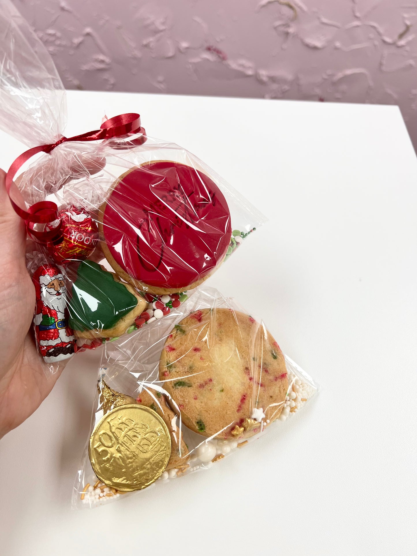 Funfetti Sugar Cookie Gift Baggie - White & Gold
