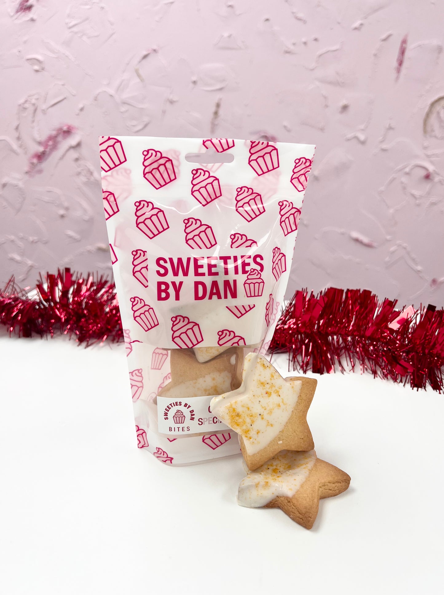 XMAS White Choc Passionfruit Sugar Cookie Stars