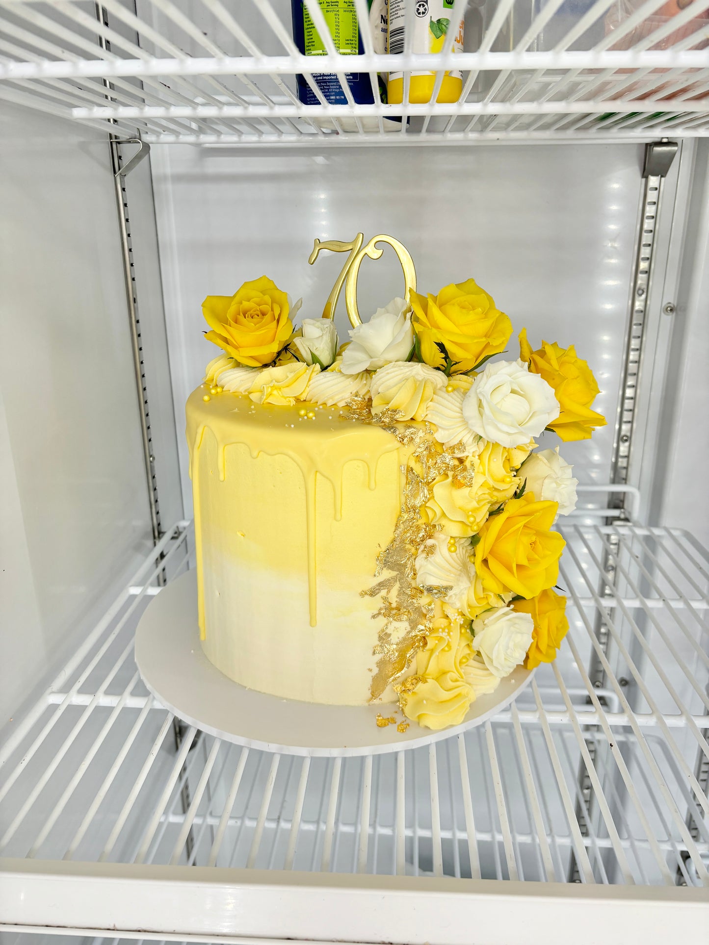 Waterfall Floral Drip Cake