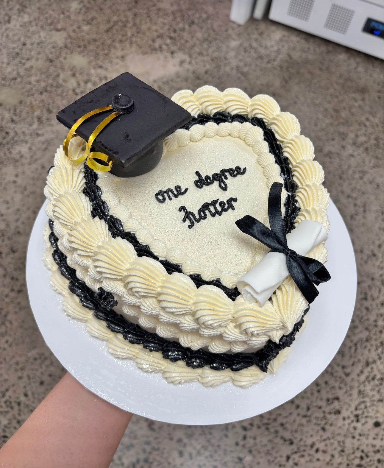 Graduation Frilly Heart