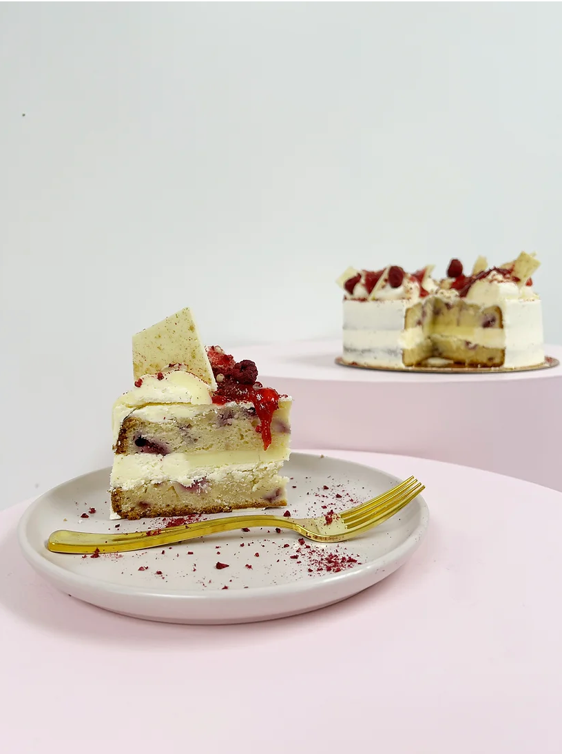 White Chocolate Raspberry Celebration Cake