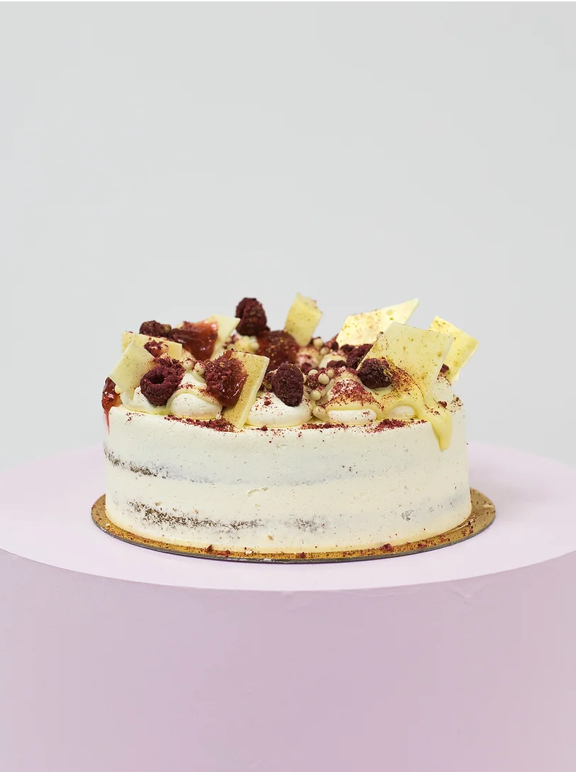 White Chocolate Raspberry Celebration Cake