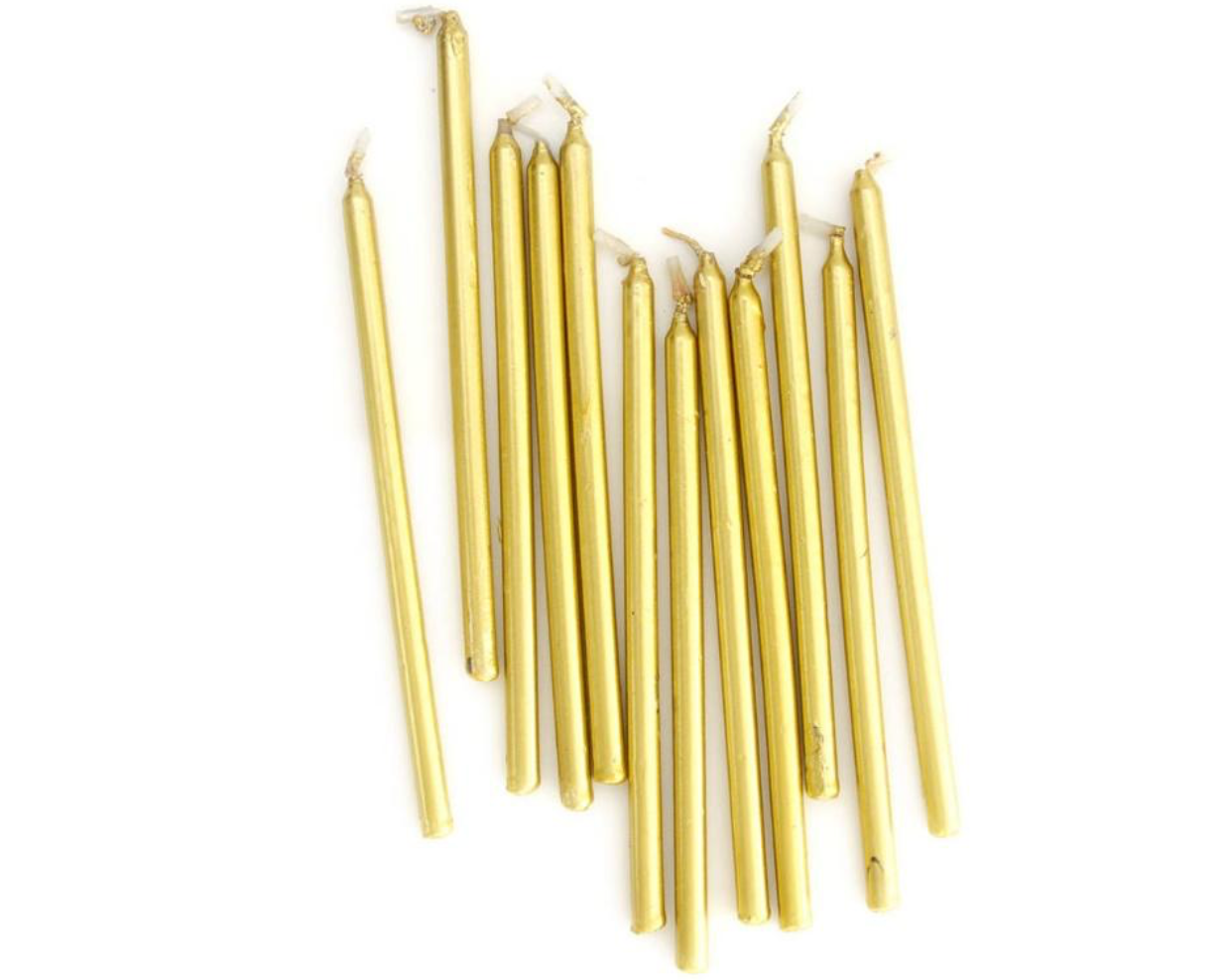 ADD ON: TALL SKINNY GOLD CANDLES