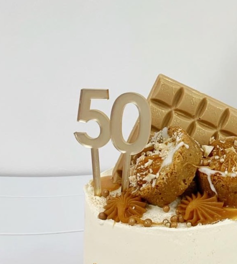 ADD ON: ACRYLIC SMALL GOLD CAKE NUMBERS