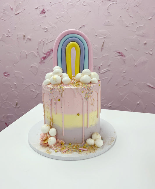 Pastel Rainbow Drip Cake