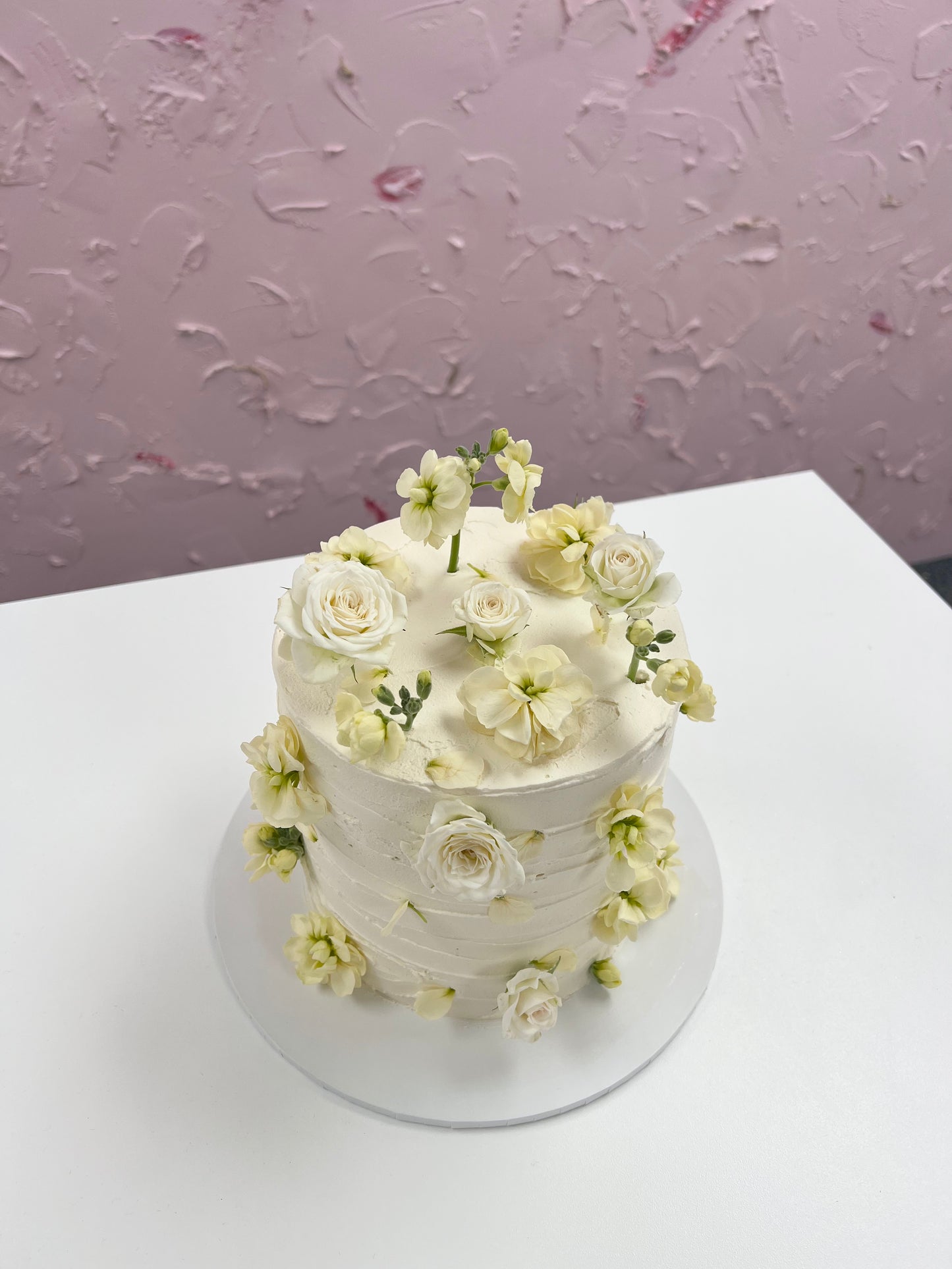 Textured In Bloom Cake