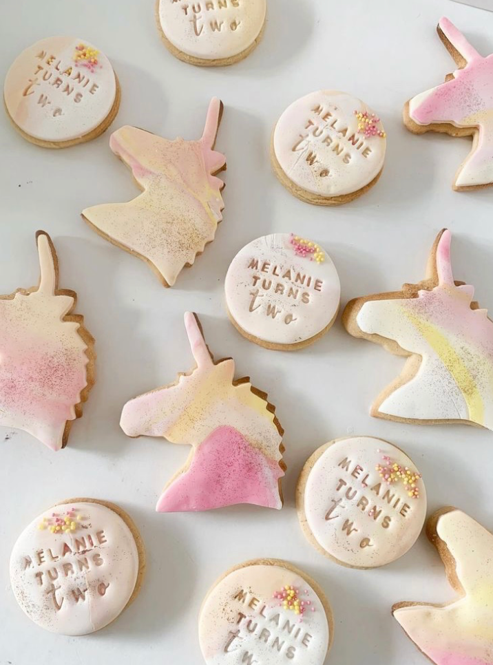 10 Pack Unicorn Pastel Cookies