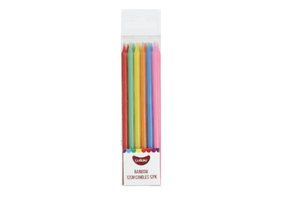 ADD ON: TALL SKINNY RAINBOW CANDLES 12 PACK